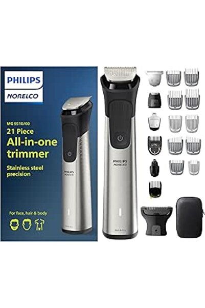 Generic Philips Norelco Multigroom Series 9000-21 piece Men's Grooming Kit for beard, body, face, nose, ear