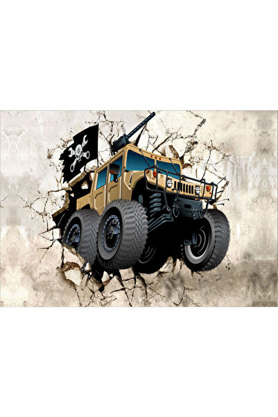 VIODESIGN Fototapet Copii, autoadeziv, Hummer 3D , multicolor, 80x120 cm CO291