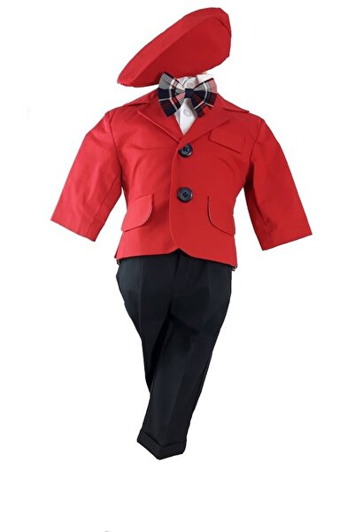 fantasialand Costum de botez Baby Boss pentru băieți, roșu