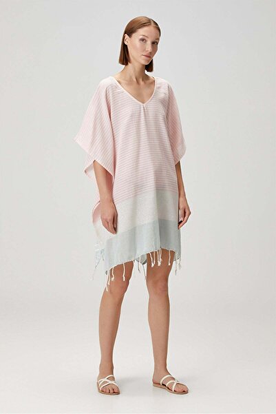 Barine Lotus Cotton Voile Kaftan Pink