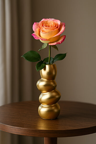 rakaymu Μοντέρνο χρυσό διακοσμητικό βάζο