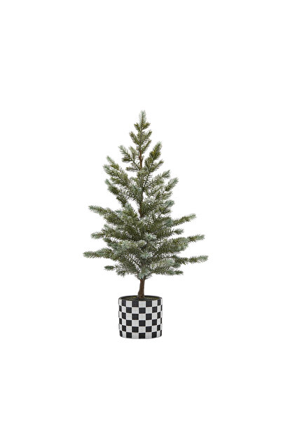 BraziPremium By OLLMA Brad artificial decorativ Pin în ghiveci, ace 3D, 78 cm...