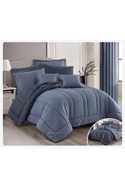 Red Rose طقم لحاف مفرش نفرين منفوخ مايكروفايبر جودة عالية بتطريز عصري جديد لت...