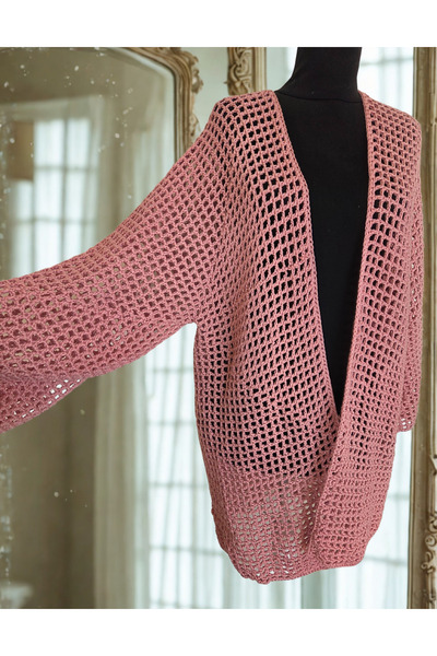 lupi Hand-Knitted Fishnet Cardigan