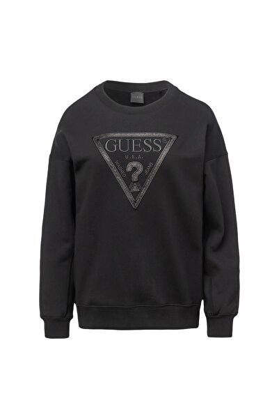 Guess Glitter Kadın Siyah Sweatshirt W5BQ11KC8I1-JBLK