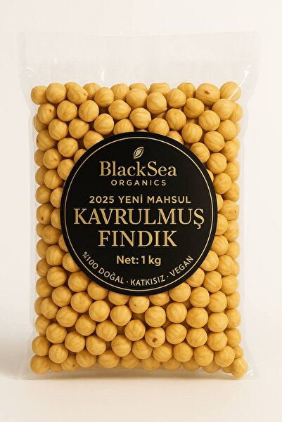 BlackSeaOrganics 2025 Yeni Mahsul Kavrulmuş Fındık 1 Kg – Doğal ve Katkısız R...