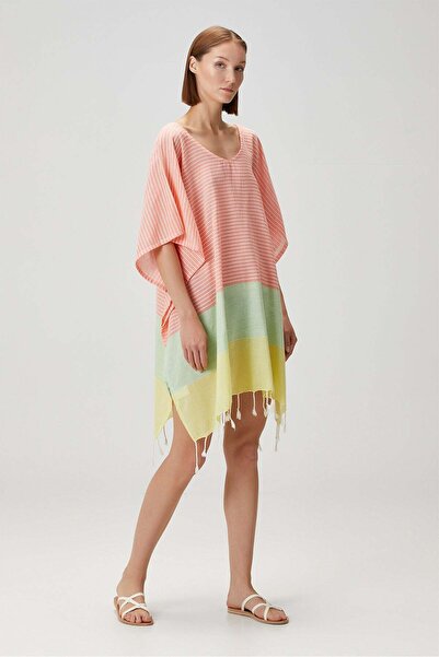 Barine Caftan din voal de bumbac Naranja