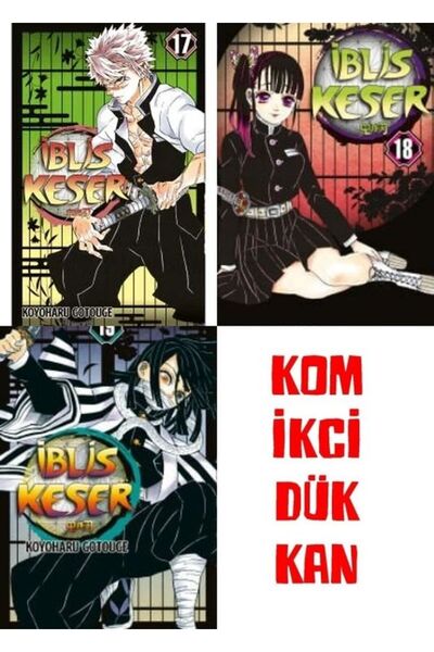 Gerekli Şeyler Yayıncılık İblis Keser 17-18-19 manga seti (3 kitap) ayraç hed...