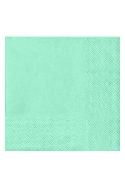 SHOPIENS Set of 25 Shopiens table napkins, two-layer absorbent, pastel green, 21 x 21 cm