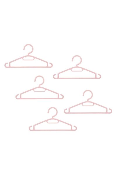 SHOPIENS Set 5 umerașe din plastic Shopiens® pentru copii, roz, 30x14,7 cm