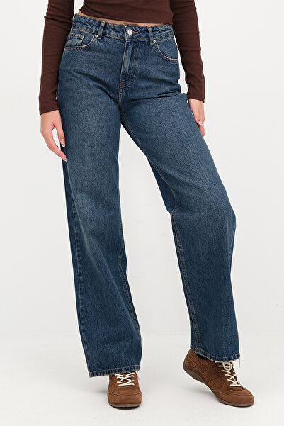 Addax High Waist Wide Leg Jean Pants Pn8665-Pni