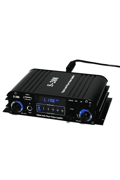 BTL Amplificator cu 4 canale, mini amplificator stereo HiFi de 1200 W, Bluetooth 5.0