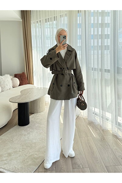 feiruz Premium Kumaş Astarlı Kemerli TrenchCoat