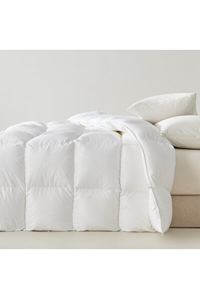 OEM Pilotă matlasată, 80% puf de gâscă, 20% pene de gâscă, 200x220 cm, 100% bumbac, 350 g/m²