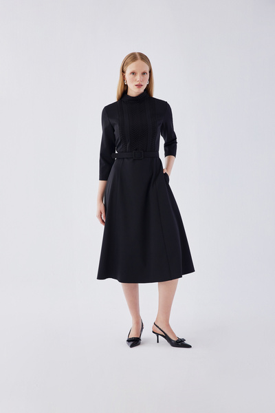 IDYL Belted Plissed Dress