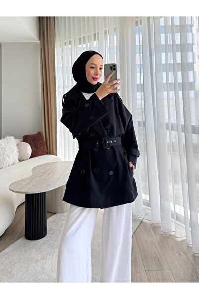 feiruz Premium Kumaş Astarlı Kemerli TrenchCoat