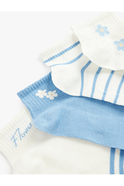 Koton Floral 4-Piece Booties Socks Set