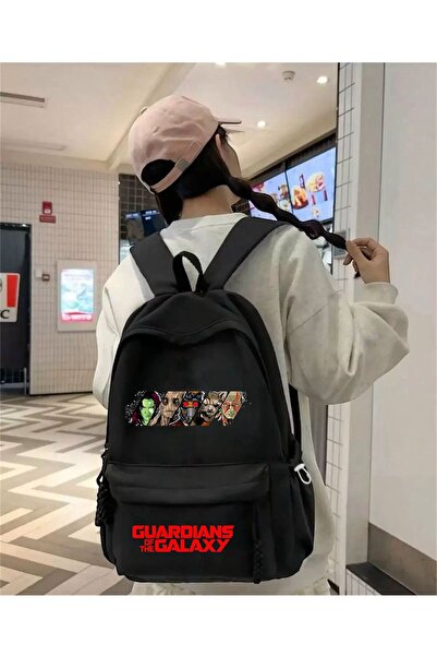 DEEFWEAR Black Guardians of the Galaxy Double Printed Course, Tutoring, Study School Backpack