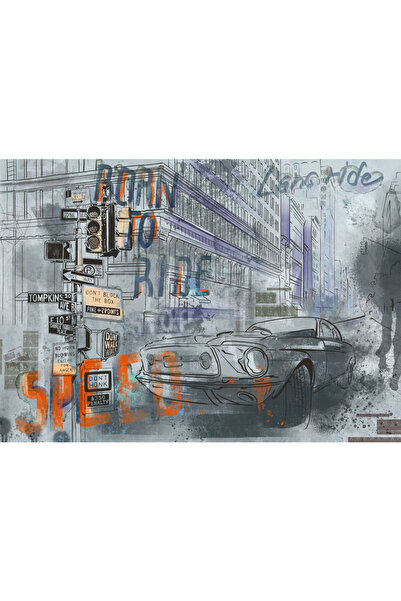 VIODESIGN Fototapet Copii, autoadeziv, Abstract Ride , multicolor, 80x120 cm ...