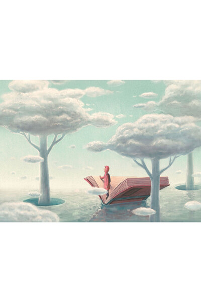 VIODESIGN Fototapet Copii, autoadeziv, Baiat si Carte , multicolor,80x120 cm ...