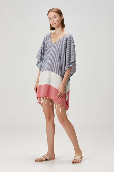 Barine Abyss Бавовняний кафтан темно-синього кольору