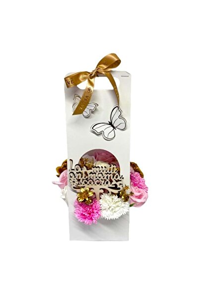 velve Aranjament floral Butterfly,trandafiri,garoafe sapun,cu topper " La mul...