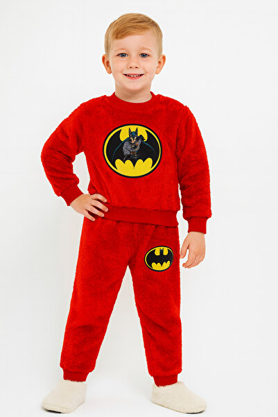 MUSCO Erkek çocuk polar pijama takımı baskılı peluş sıcak tutan ikili takım