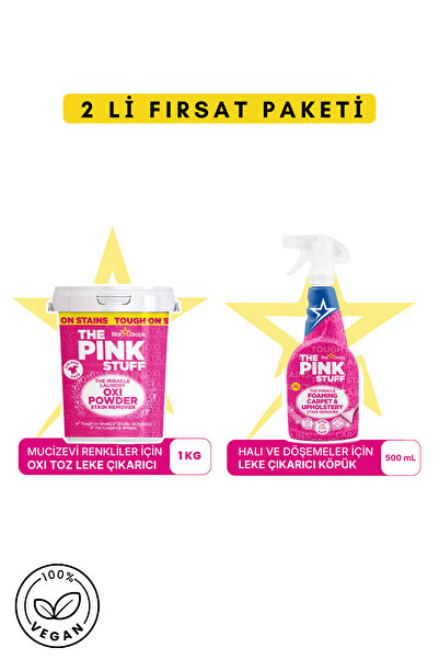 ThePinkStuff Mucizevi Oxi Toz Leke Çıkarıcı (Renkliler) 1 kg- Köpüklü Halı Ko...