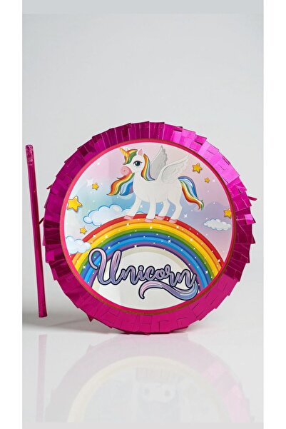 Cadde Süs Happy Birthday Temalı Katlanabilir Pinyata Ve Sopası