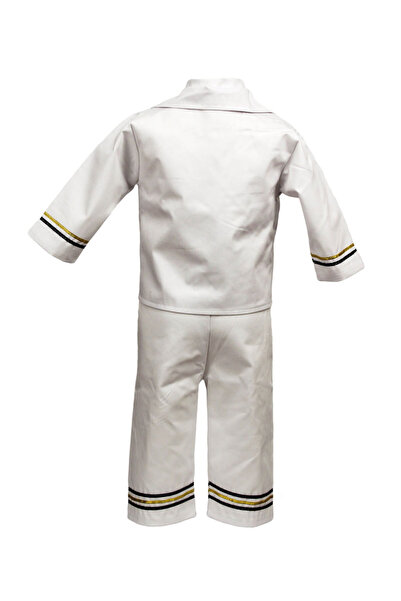 fantasialand Costum de botez, model marinar, culoare albă