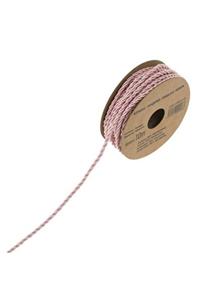 SHOPIENS Panglică răsucită roz pentru creații și decorațiuni DIY, 4mm x 10m, ...