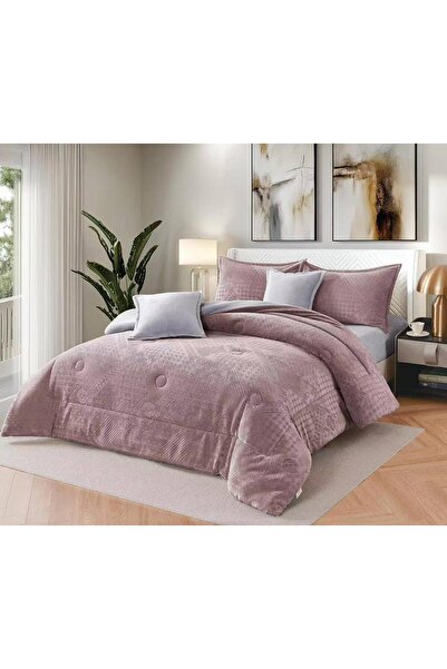 Moon مفرش شتوي مخملي نفرين بتشكيله انيقه مكون من 6قطع