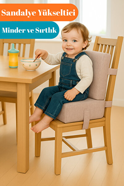 Dizanor Bebekler ve Çocuklar İçin Sandalye Yükseltici Mama Sandalyesi Minderi