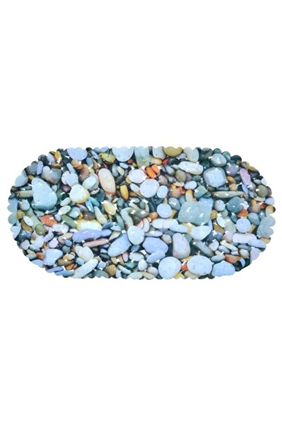 SHOPIENS Shopiens® non-slip bath mat, with suction cups, multicolor pattern with stone look, 68 x