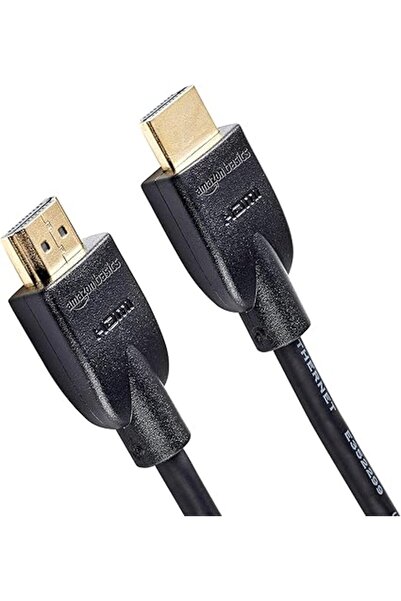 Generic كابل HDMI من Amazon Basics، سرعة عالية 18 جيجابت في الثانية، 4K بتردد 60 هرتز، 2160 بكسل، جاهز للإيثرنت، 6 أقدام (2 متر)، أسود