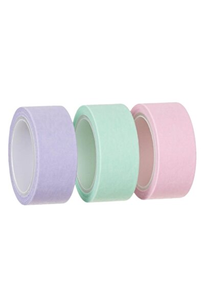 SHOPIENS Set 3 benzi adezive washi cu modele roz pastel, verde și violet Shop...