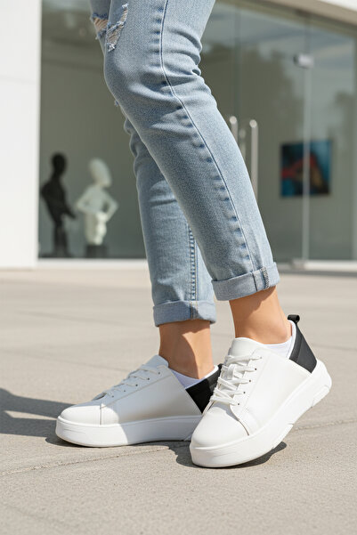 AYK'S Pantofi sport pentru femei alb-negru OZ-03 Z