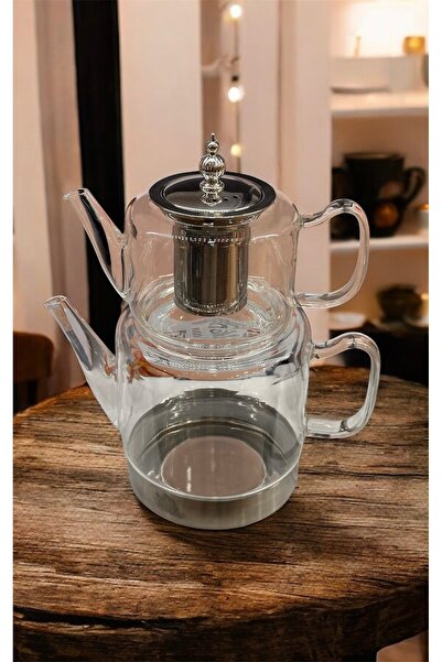 LeesHome Borosilicate Teapot Set Induction Base Medium Size Glass Teapot 650ml and 1500ml