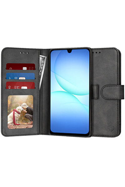 Techsuit Carcasă 360 pentru Samsung Galaxy A17 5G, jurnal, neagră