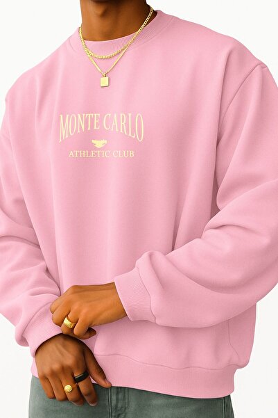 DM DOLCE MORE سترة رياضية يونيسكس مطبوعة بتصميم مونتي كارلو من القطن الممشط ب...