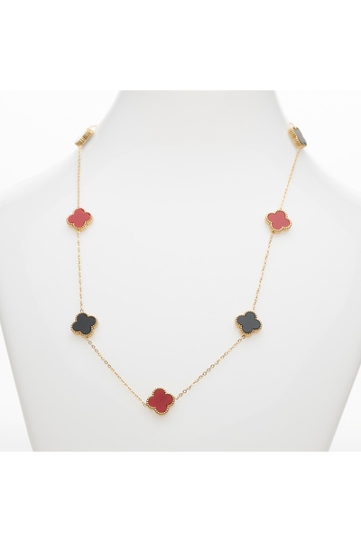 ElectraStore Colier Alhambra Cu 7 Flori Black&Red