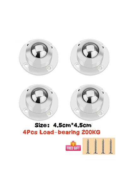 Choice عجلات أثاث بيضاء ذاتية اللصق من الفولاذ المقاوم للصدأ، 4 قطع، عجلات عا...