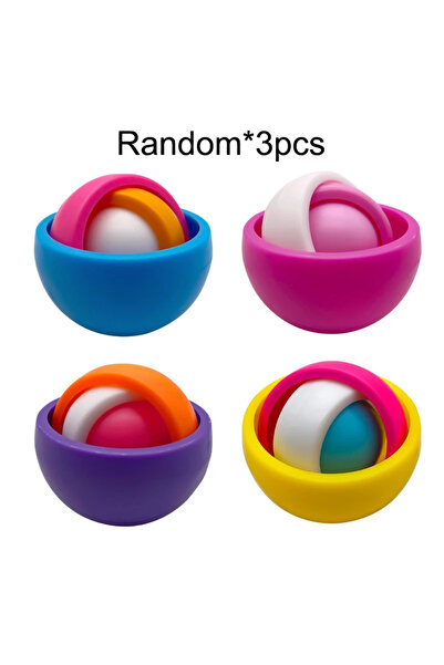 Choice مجموعة عشوائية من 3 قطع من كرات الدوران ثلاثية الأبعاد، لعبة جيروسكوب ...