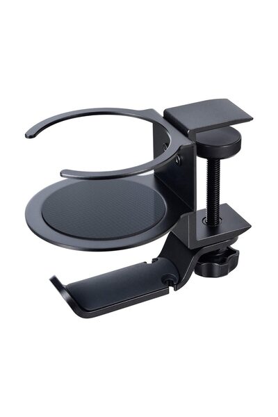 PadForce Suport de birou pentru căști, cană, organizator de cablu, aluminiu, ...