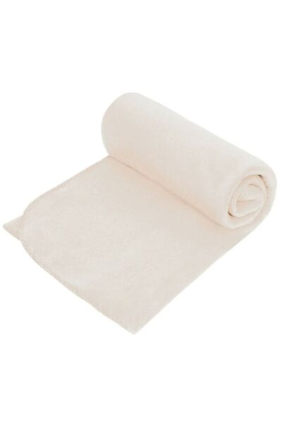 SHOPIENS Double Velvet Fleece Blanket Basic Shopiens®, Ecru, 240 x 220 cm