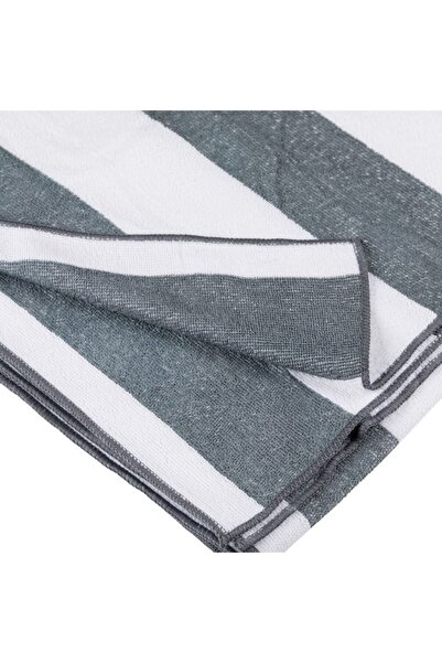 SHOPIENS Beach Towel Shopiens®, grey stripes, microfiber, 75 x 150 cm