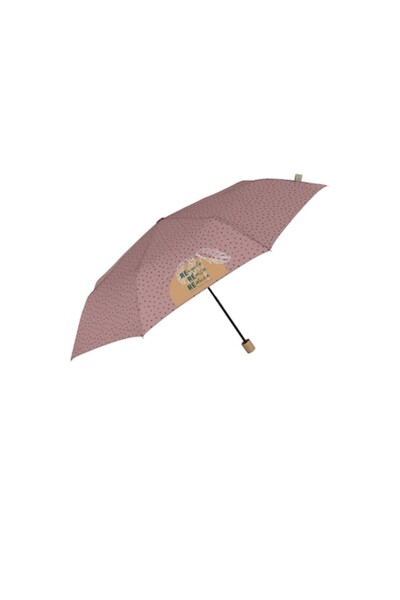Perletti Umbrella for women, ecological, pink dots, manual