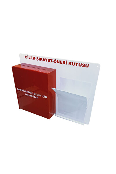 miraj reklam A-4 kırmızı beyaz dilek öneri kutusu