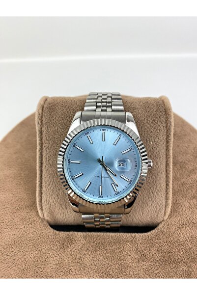 Mazzy Round Classic Model Calendar Steel Men's Wristwatch