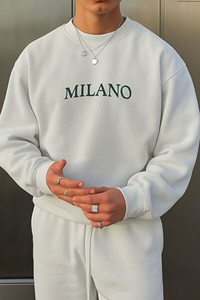 BENROMA سترة رياضية مطبوعة من قماش ميلانو الممشط بثلاثة خيوط للجنسين